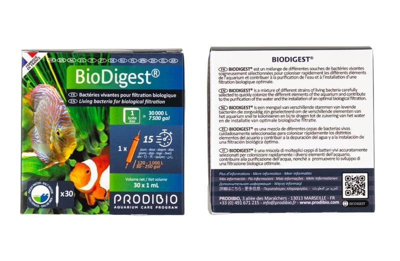 Prodibio Bio Digest, Nitrifying Bacteria, Fresh and Salt Water, 30/1 mL vials, 30 gal and up - Image 2